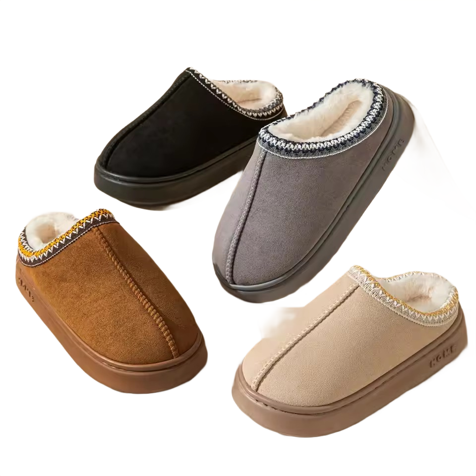 Brookmonts Women’s Plush Platform Slippers – Warm Faux Fur Winter Shoes