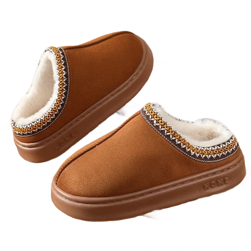 Brookmonts Women’s Plush Platform Slippers – Warm Faux Fur Winter Shoes