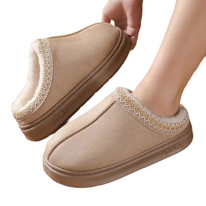 Brookmonts Women’s Plush Platform Slippers – Warm Faux Fur Winter Shoes