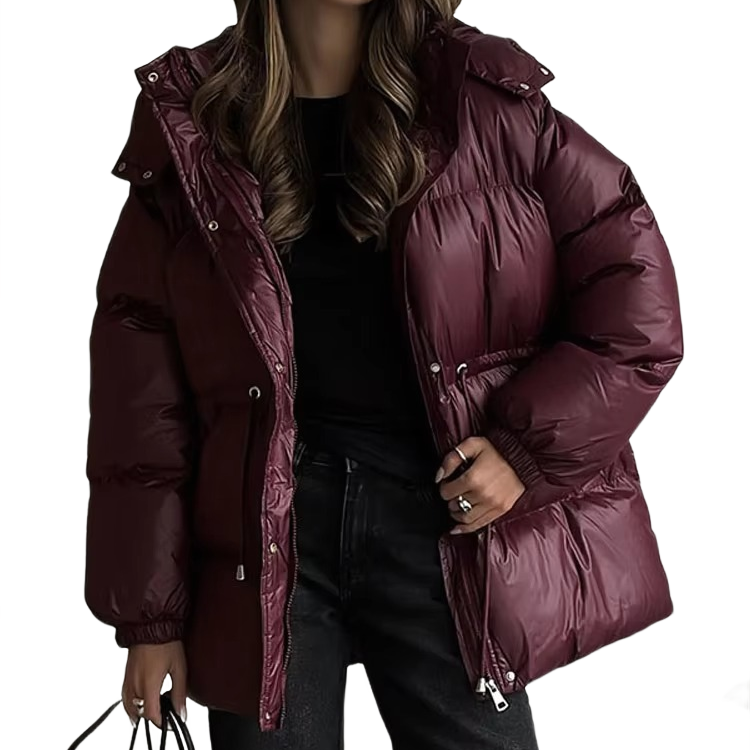 Brookmonts Women’s Quilted Puffer Jacket – Cotton-Padded Zip-Up Coat