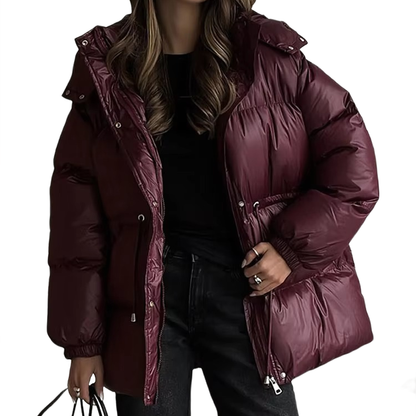 Brookmonts Women’s Quilted Puffer Jacket – Cotton-Padded Zip-Up Coat