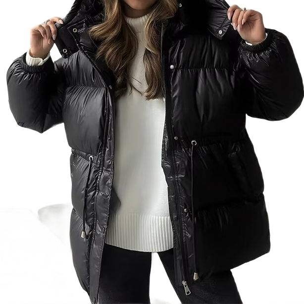 Brookmonts Women’s Quilted Puffer Jacket – Cotton-Padded Zip-Up Coat