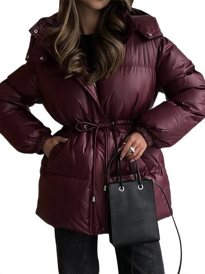 Brookmonts Women’s Quilted Puffer Jacket – Cotton-Padded Zip-Up Coat