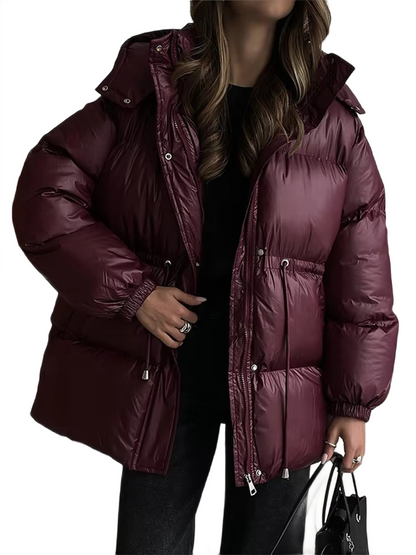 Brookmonts Women’s Quilted Puffer Jacket – Cotton-Padded Zip-Up Coat