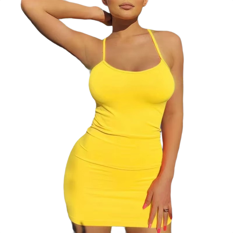Brookmonts Women’s Spaghetti Strap Mini Dress – Slim Fit Bodycon
