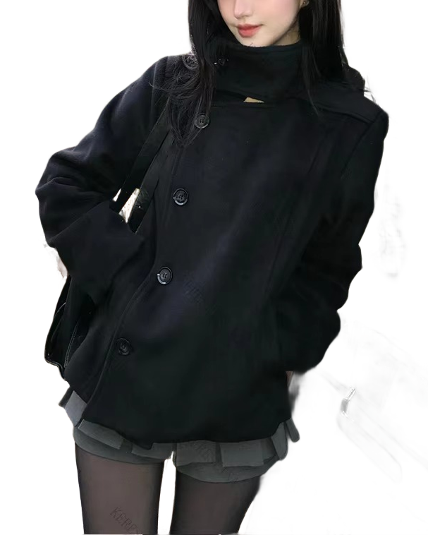Brookmonts Women’s Turtleneck Jacket – Loose Fit Long Sleeve Coat