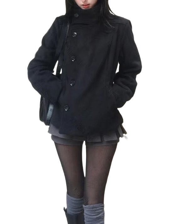 Brookmonts Women’s Turtleneck Jacket – Loose Fit Long Sleeve Coat