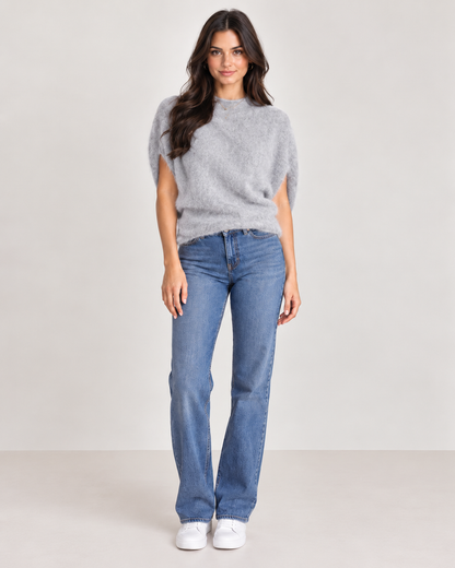 Brookmonts Women’s Turtleneck Wool Sweater – Oversized Sleeveless Pullover