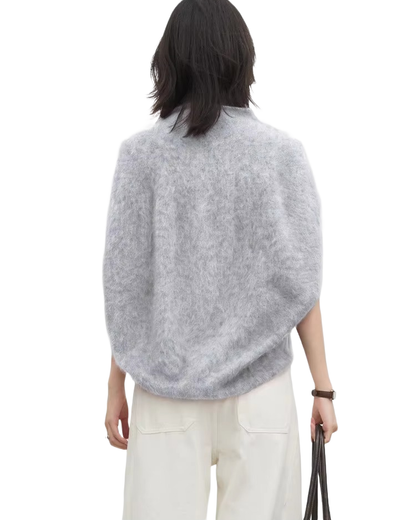 Brookmonts Women’s Turtleneck Wool Sweater – Oversized Sleeveless Pullover