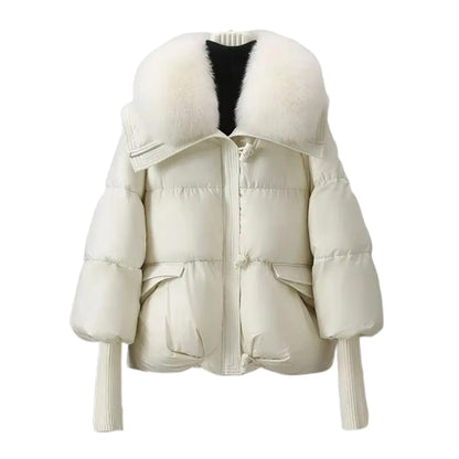 Brookmonts Women’s Winter Padded Coat – Thick Cotton Parka with Fur Collar