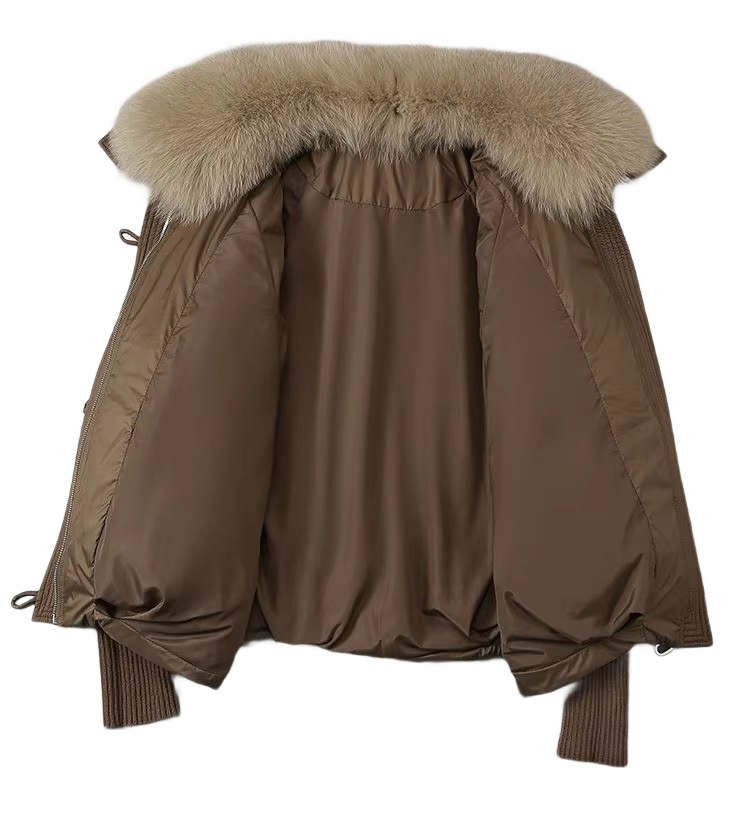 Brookmonts Women’s Winter Padded Coat – Thick Cotton Parka with Fur Collar