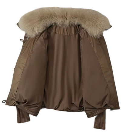 Brookmonts Women’s Winter Padded Coat – Thick Cotton Parka with Fur Collar