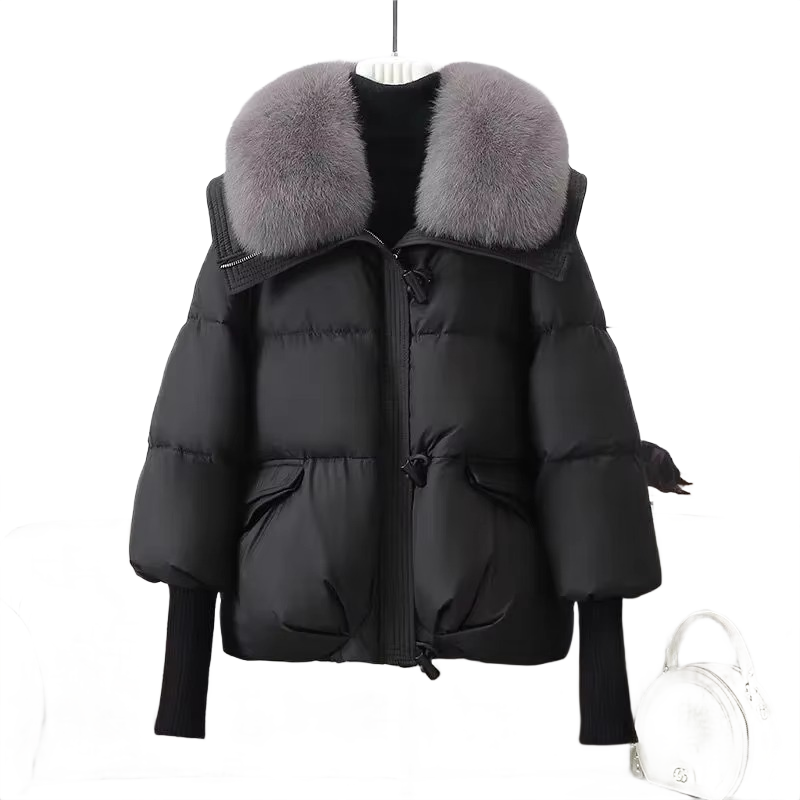 Brookmonts Women’s Winter Padded Coat – Thick Cotton Parka with Fur Collar