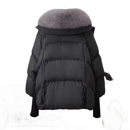 Brookmonts Women’s Winter Padded Coat – Thick Cotton Parka with Fur Collar