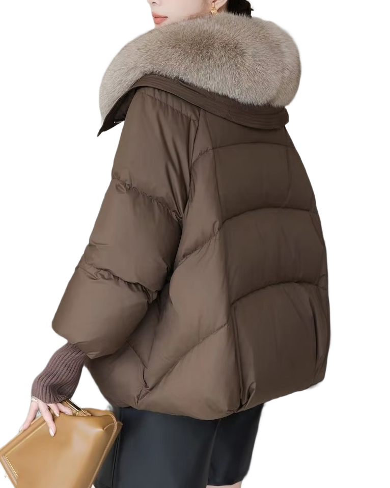 Brookmonts Women’s Winter Padded Coat – Thick Cotton Parka with Fur Collar