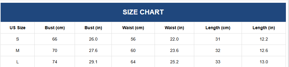 Brookmonts Women’s Patchwork Crop Top – Sleeveless Backless Cami Size Chart