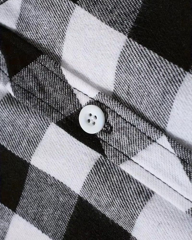 Brookmonts Men’s Flannel Shirt – Brushed Plaid Long Sleeve Relaxed Fit