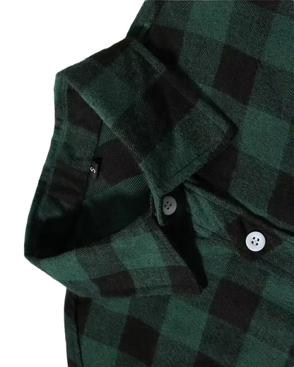Brookmonts Men’s Flannel Shirt – Brushed Plaid Long Sleeve Relaxed Fit