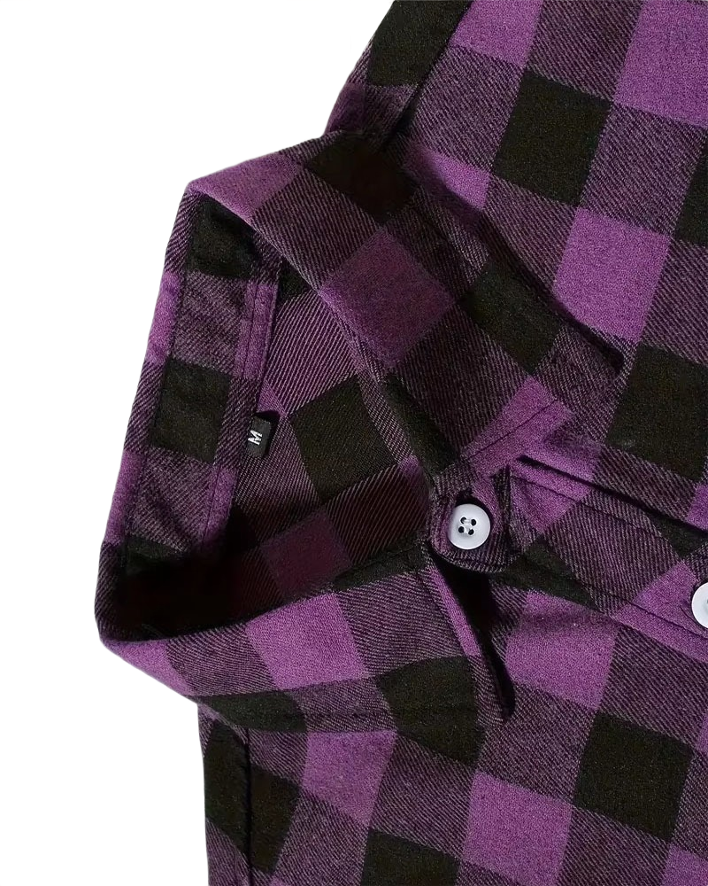 Brookmonts Men’s Flannel Shirt – Brushed Plaid Long Sleeve Relaxed Fit