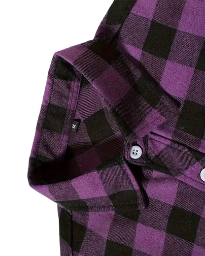 Brookmonts Men’s Flannel Shirt – Brushed Plaid Long Sleeve Relaxed Fit