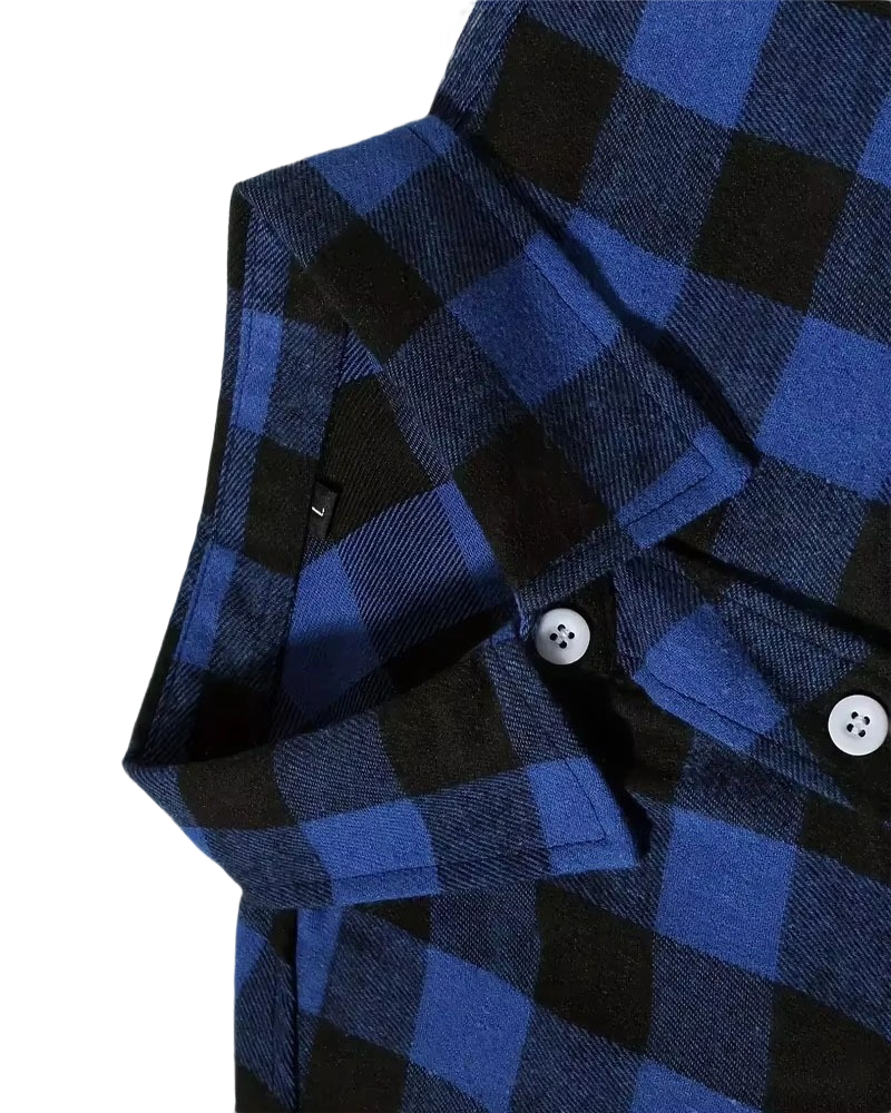 Brookmonts Men’s Flannel Shirt – Brushed Plaid Long Sleeve Relaxed Fit