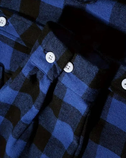 Brookmonts Men’s Flannel Shirt – Brushed Plaid Long Sleeve Relaxed Fit