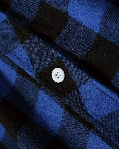 Brookmonts Men’s Flannel Shirt – Brushed Plaid Long Sleeve Relaxed Fit