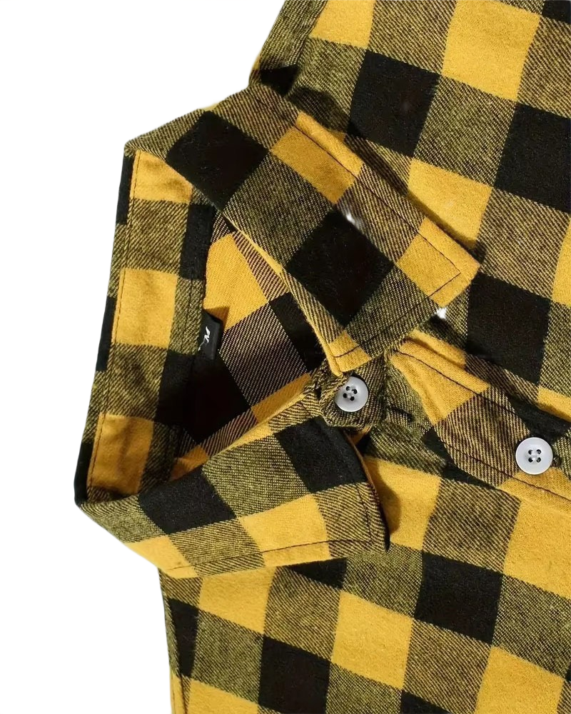 Brookmonts Men’s Flannel Shirt – Brushed Plaid Long Sleeve Relaxed Fit