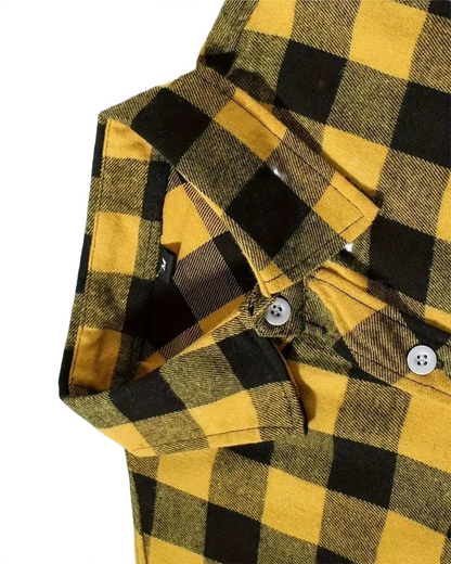 Brookmonts Men’s Flannel Shirt – Brushed Plaid Long Sleeve Relaxed Fit