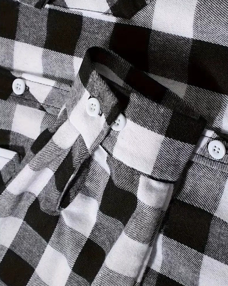 Brookmonts Men’s Flannel Shirt – Brushed Plaid Long Sleeve Relaxed Fit