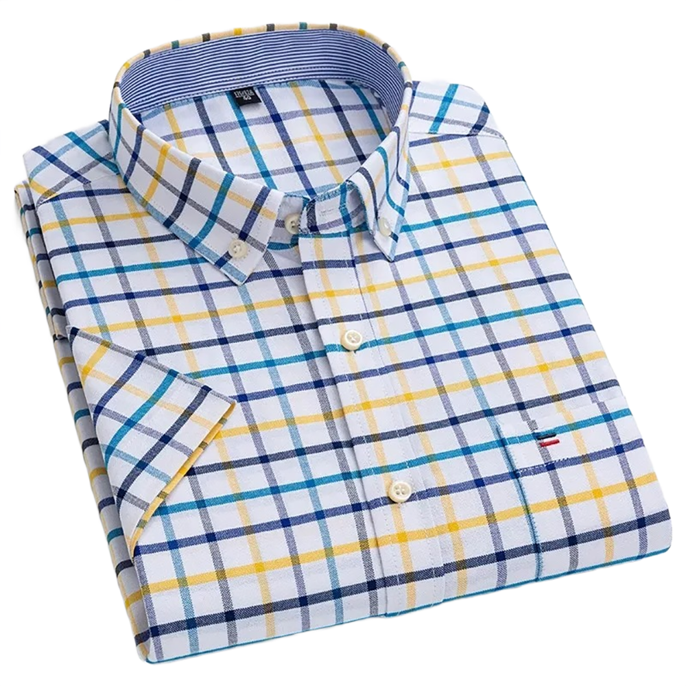 Brookmonts Men’s Flannel Shirt – Brushed Plaid Long Sleeve Relaxed Fit