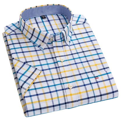 Brookmonts Men’s Flannel Shirt – Brushed Plaid Long Sleeve Relaxed Fit