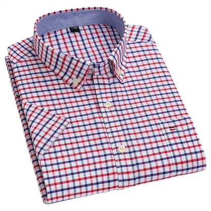 Brookmonts Men’s Flannel Shirt – Brushed Plaid Long Sleeve Relaxed Fit
