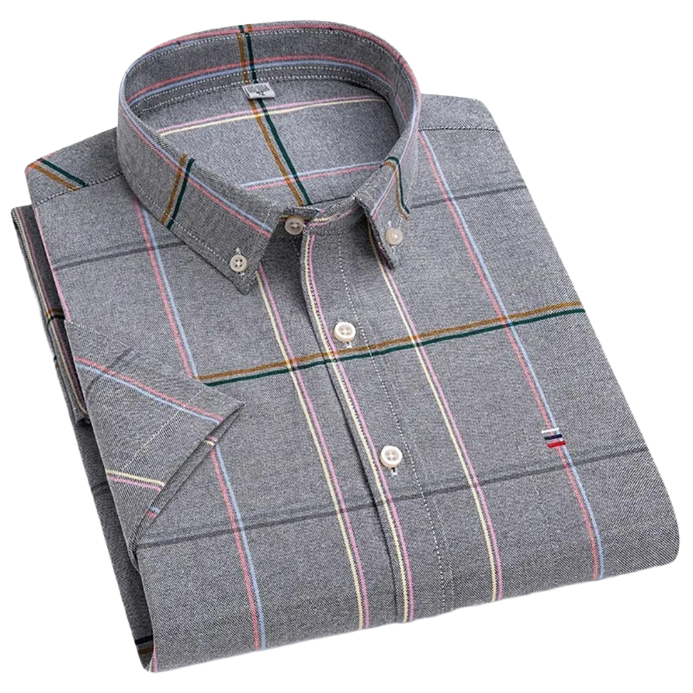 Brookmonts Men’s Flannel Shirt – Brushed Plaid Long Sleeve Relaxed Fit