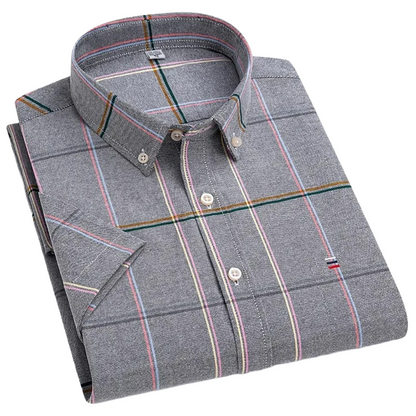 Brookmonts Men’s Flannel Shirt – Brushed Plaid Long Sleeve Relaxed Fit