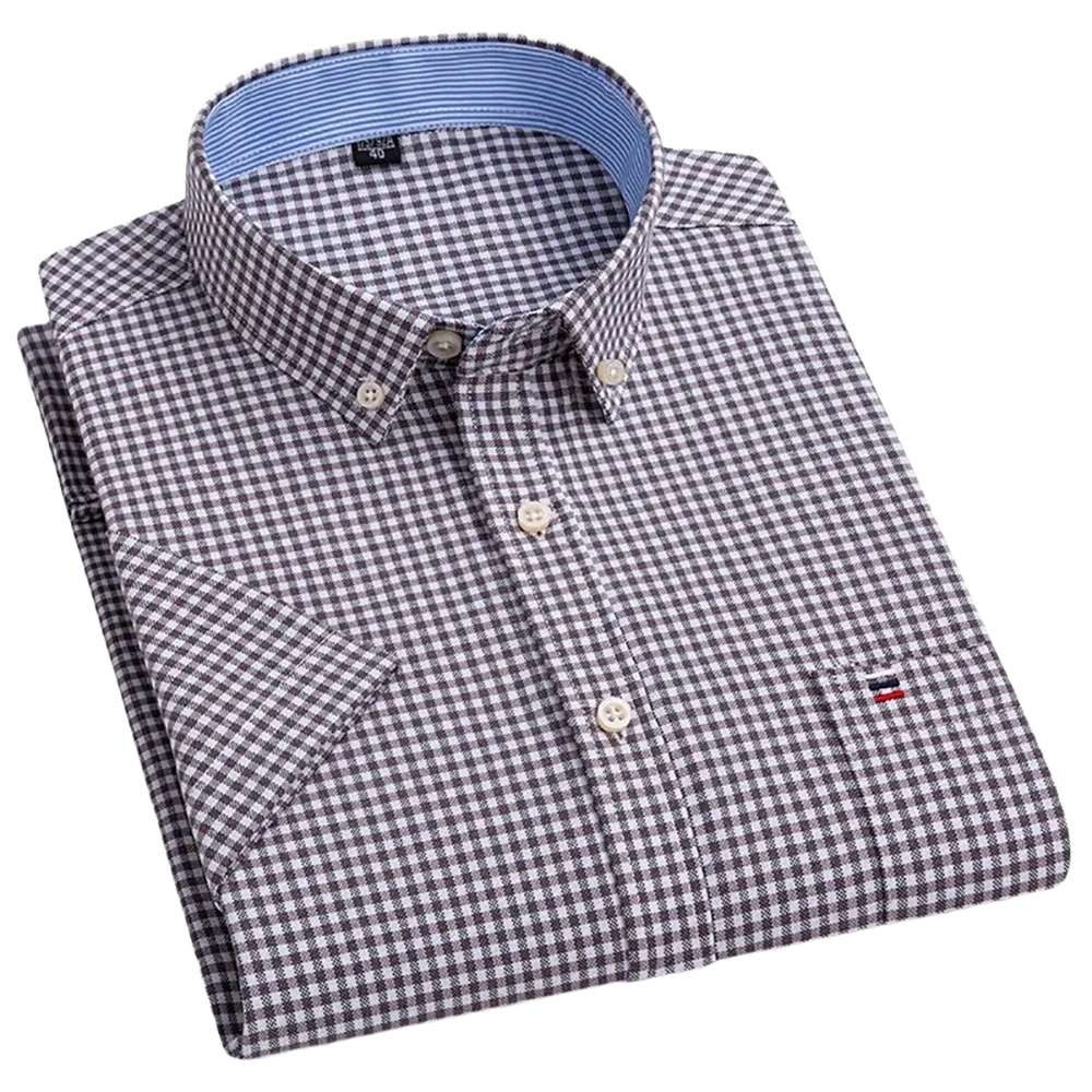 Brookmonts Men’s Flannel Shirt – Brushed Plaid Long Sleeve Relaxed Fit