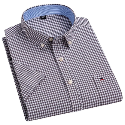 Brookmonts Men’s Flannel Shirt – Brushed Plaid Long Sleeve Relaxed Fit