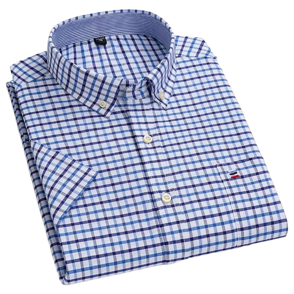 Brookmonts Men’s Flannel Shirt – Brushed Plaid Long Sleeve Relaxed Fit