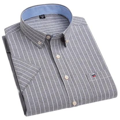 Brookmonts Men’s Flannel Shirt – Brushed Plaid Long Sleeve Relaxed Fit