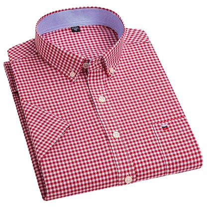Brookmonts Men’s Flannel Shirt – Brushed Plaid Long Sleeve Relaxed Fit