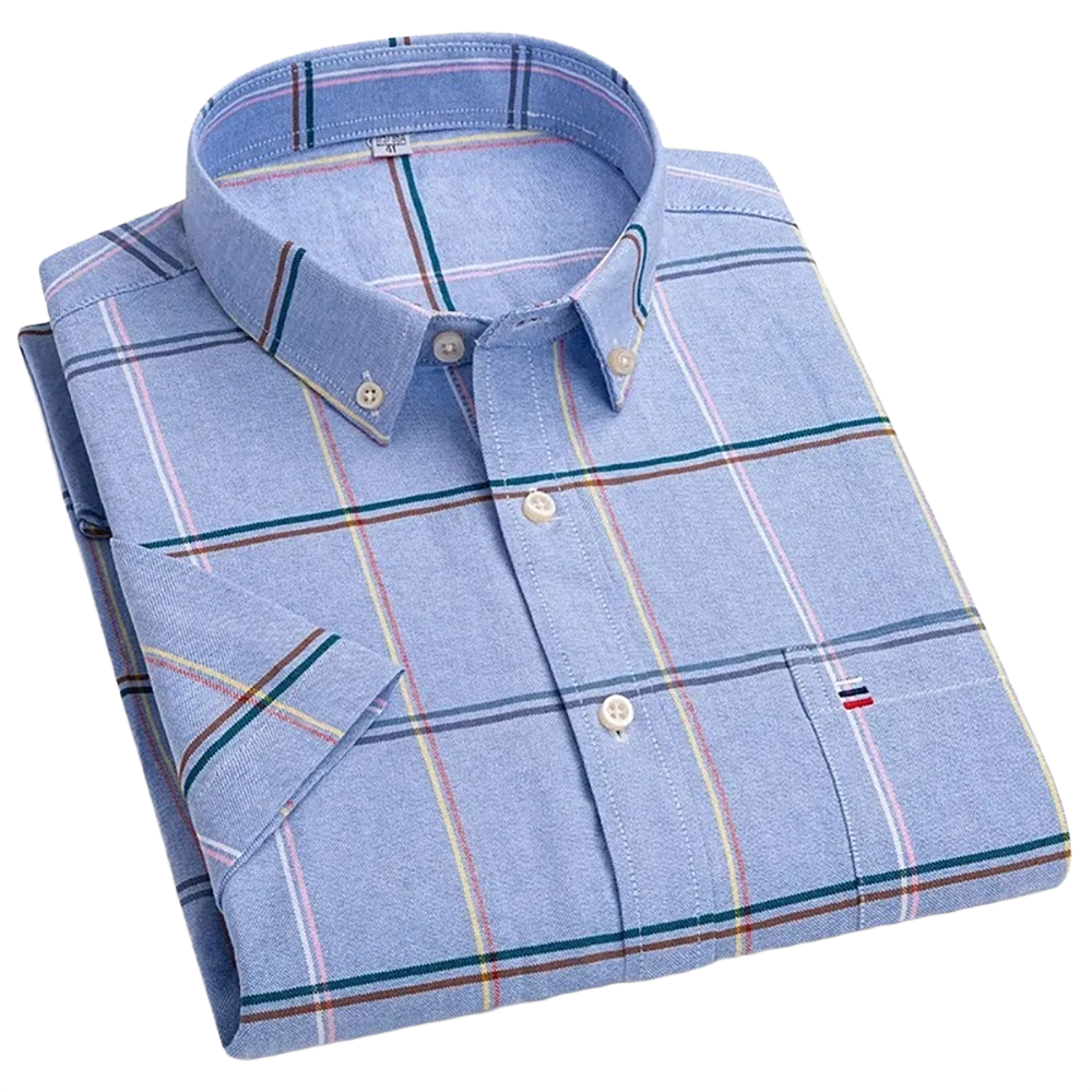 Brookmonts Men’s Flannel Shirt – Brushed Plaid Long Sleeve Relaxed Fit