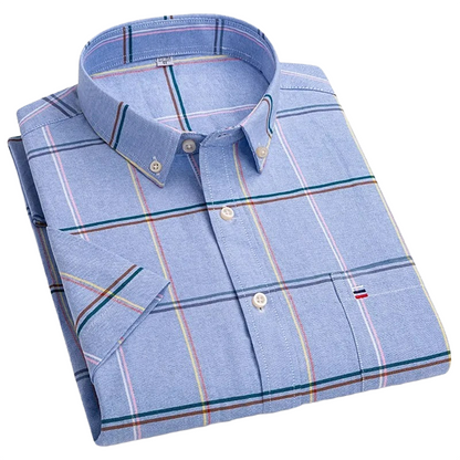 Brookmonts Men’s Flannel Shirt – Brushed Plaid Long Sleeve Relaxed Fit