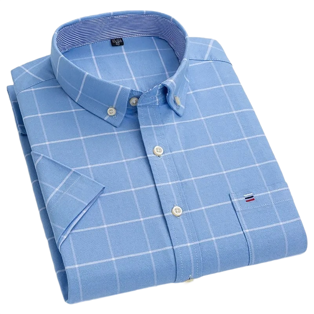 Brookmonts Men’s Flannel Shirt – Brushed Plaid Long Sleeve Relaxed Fit