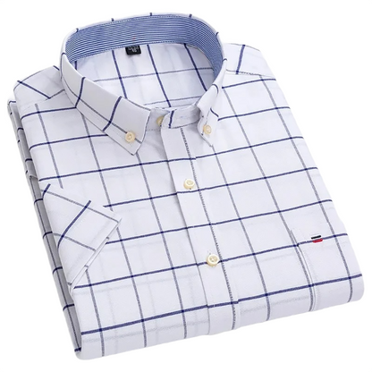 Brookmonts Men’s Flannel Shirt – Brushed Plaid Long Sleeve Relaxed Fit