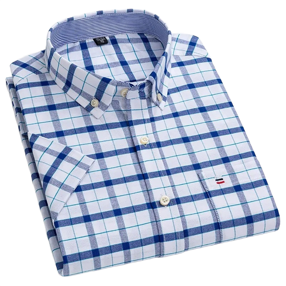 Brookmonts Men’s Flannel Shirt – Brushed Plaid Long Sleeve Relaxed Fit