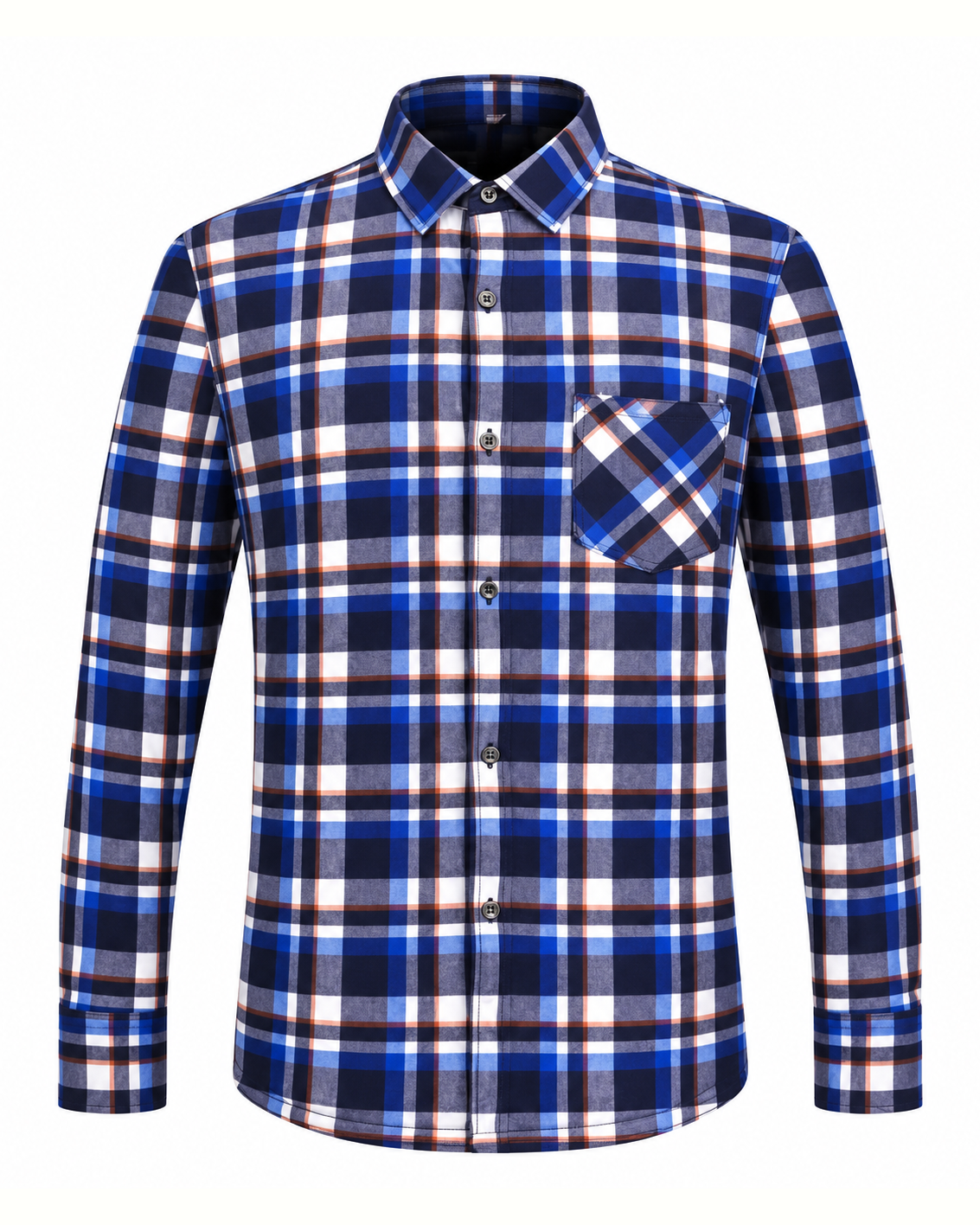 Brookmonts Men’s Flannel Shirt – Warm Fur Lined Long Sleeve Plaid