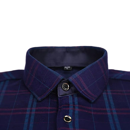 Brookmonts Men’s Flannel Shirt – Warm Fur Lined Long Sleeve Plaid