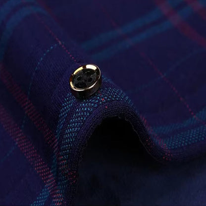 Brookmonts Men’s Flannel Shirt – Warm Fur Lined Long Sleeve Plaid