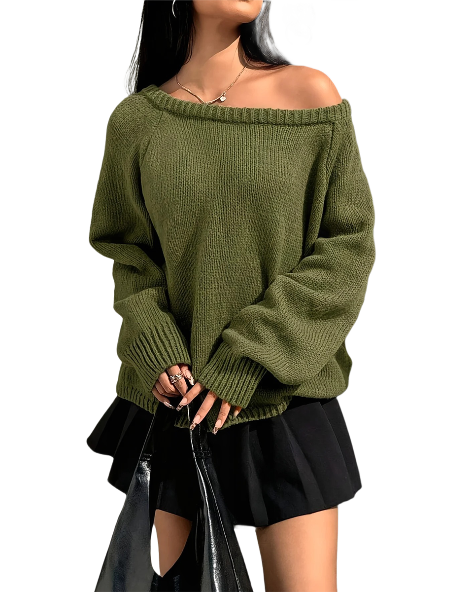 Brookmonts Women’s Knit Top – Loose Fit Long Sleeve Round Neck Pullover