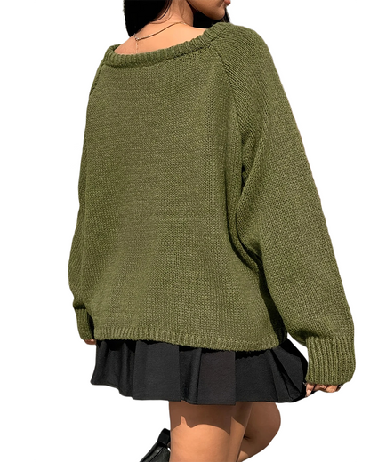 Brookmonts Women’s Knit Top – Loose Fit Long Sleeve Round Neck Pullover